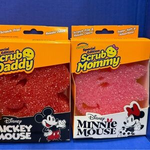 Scrub Daddy & Mommy Special Edition Disney Sponge - Minnie & Mickey (Red, Pink)